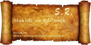 Steklács Róbert névjegykártya